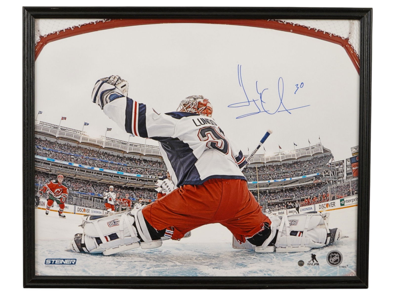 HENRIK LUNDQVIST SIGNED NY RANGERS STADIUM PHOTO (1 of 5)