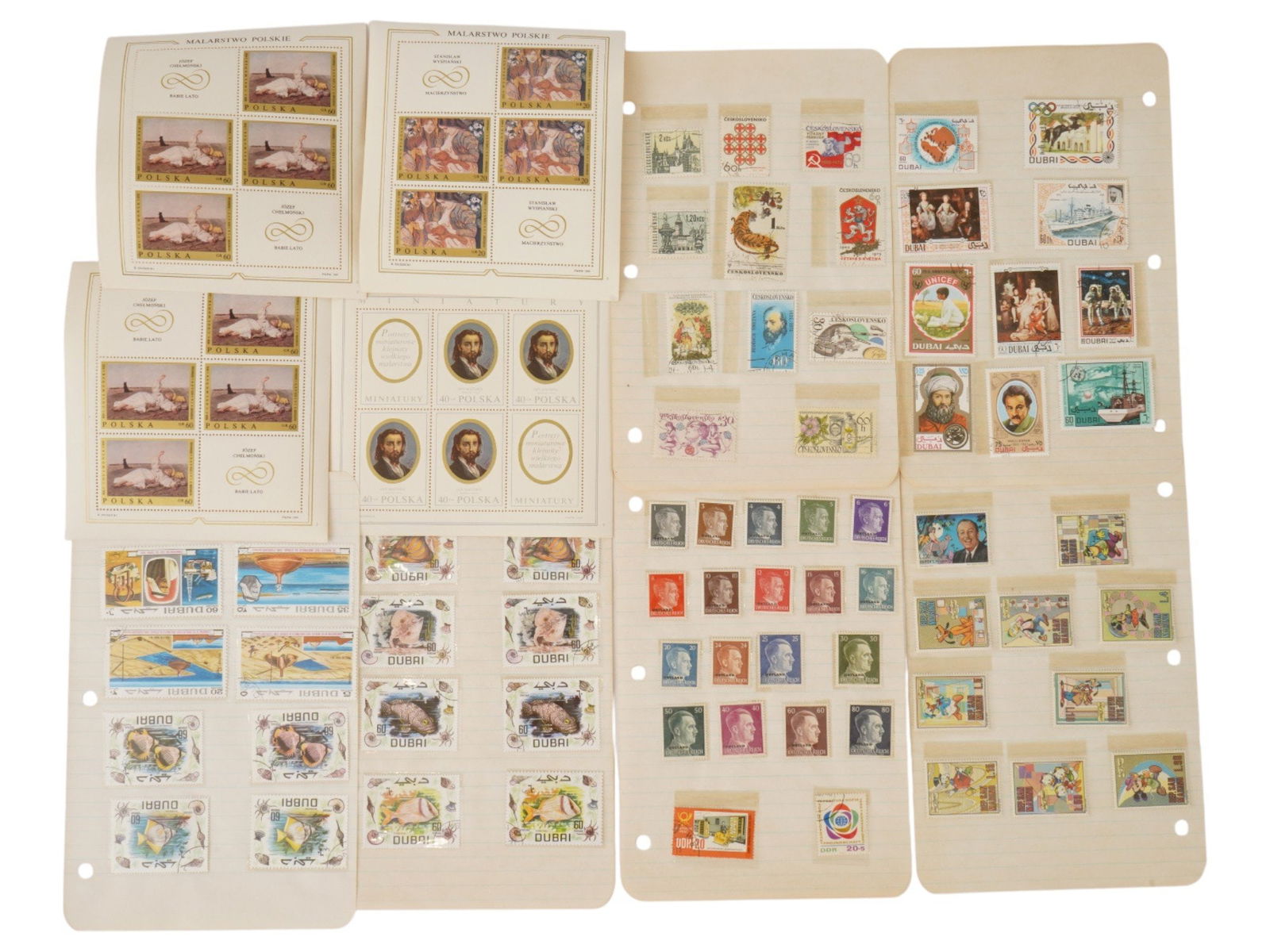MID CENT POLISH AND INTERNATIONAL STAMP SHEETS (1 of 6)