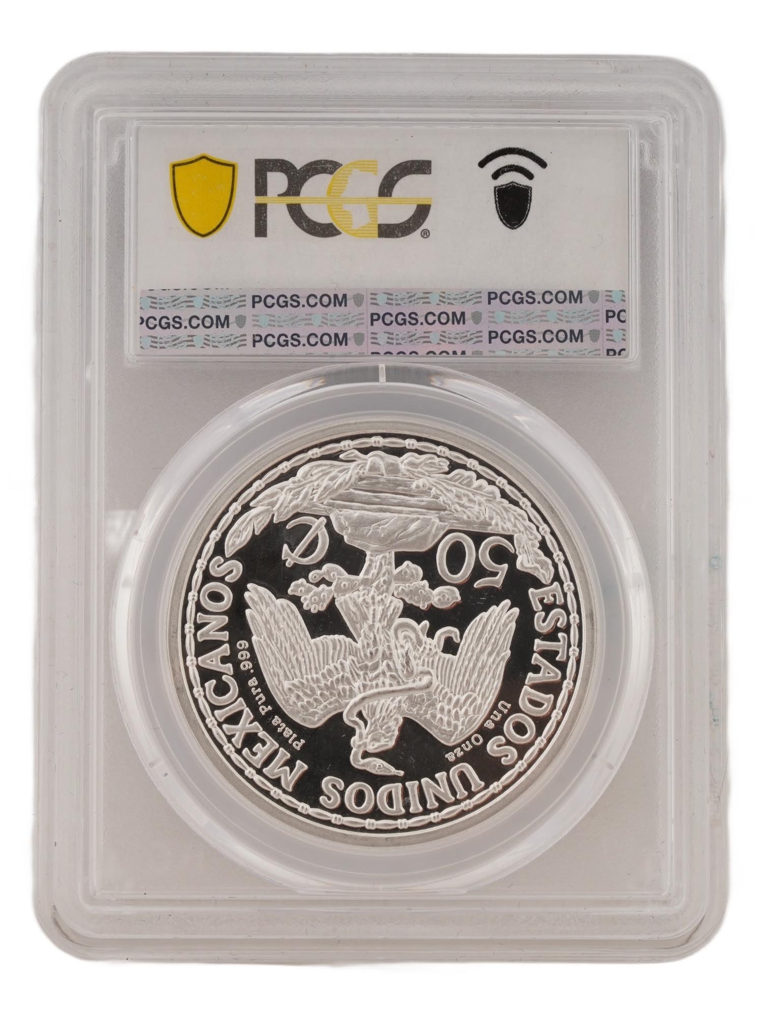 2022 MEXICO CABALLITO TRIBUTE 50C SILVER MEDAL PCGS: A 2022 Mexico Silver commemorative medal, Caballito Tribute 50C, issued in honor of the original 1907 Caballito coin. The reverse depicts Liberty on horseback, holding an oak branch and a torch, with