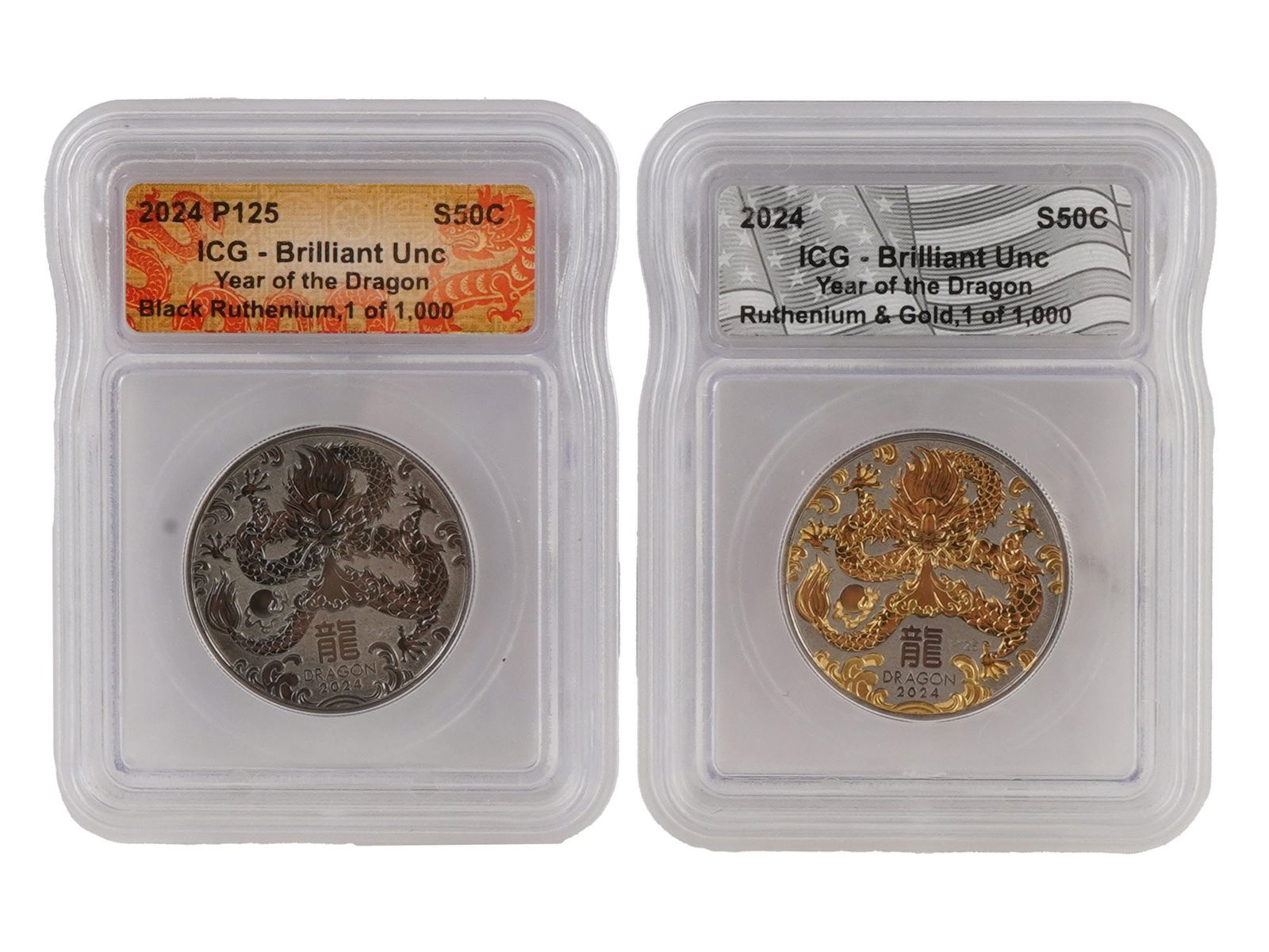 2024 ICG GRADED AUSTRALIA DRAGON LUNAR YEAR COINS (1 of 6)