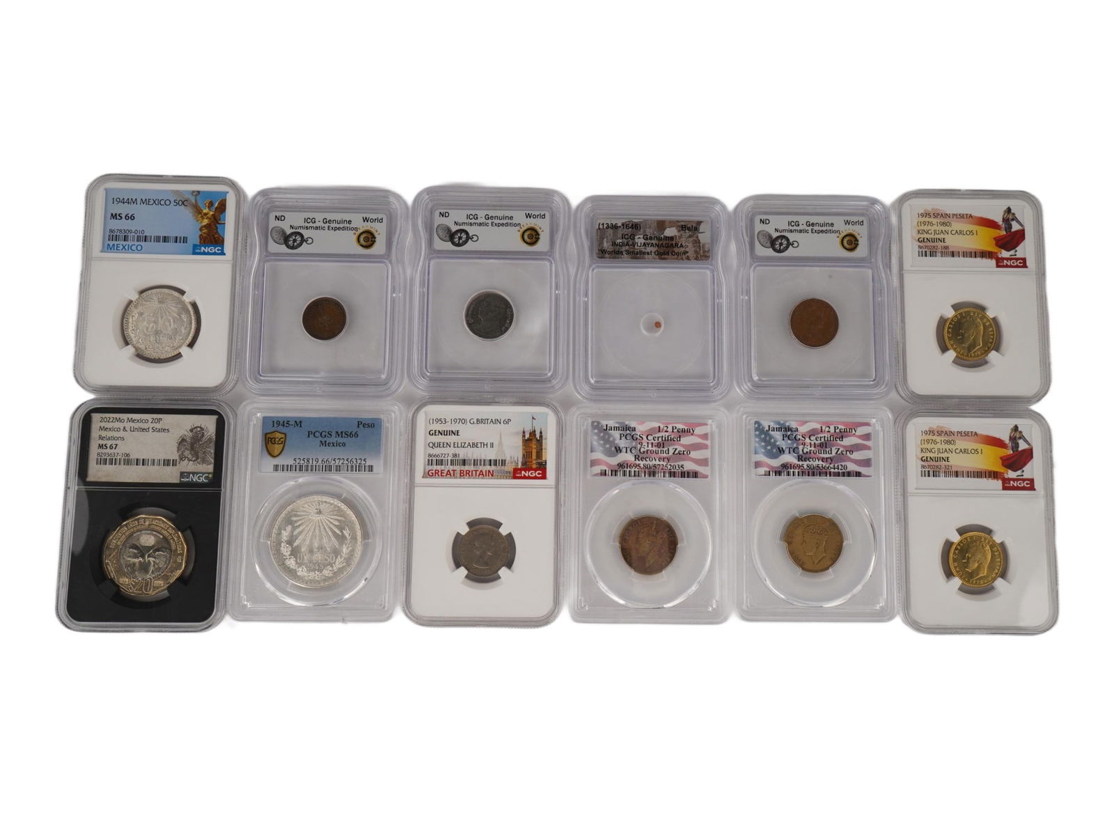COLLECTION OF INTERNATIONAL COINS GRADED BY NGC PCGS (1 of 7)