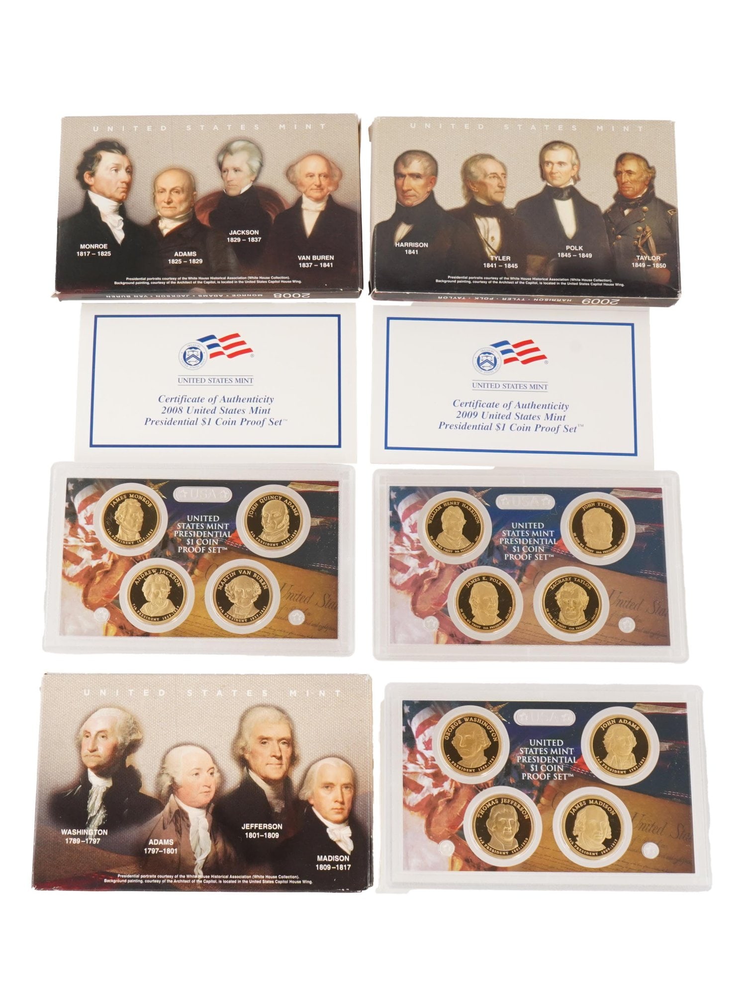 2008 AND 2009 US MINT PRESIDENTIAL PROOF SETS IOB (1 of 5)