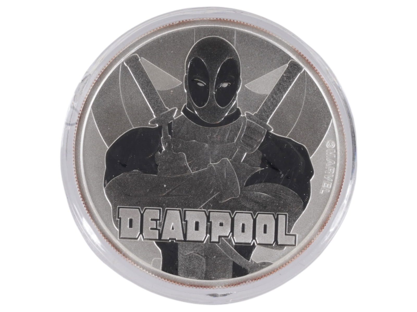 2018 TUVALU MARVEL SUPERHERO DEADPOOL SILVER COIN (1 of 2)