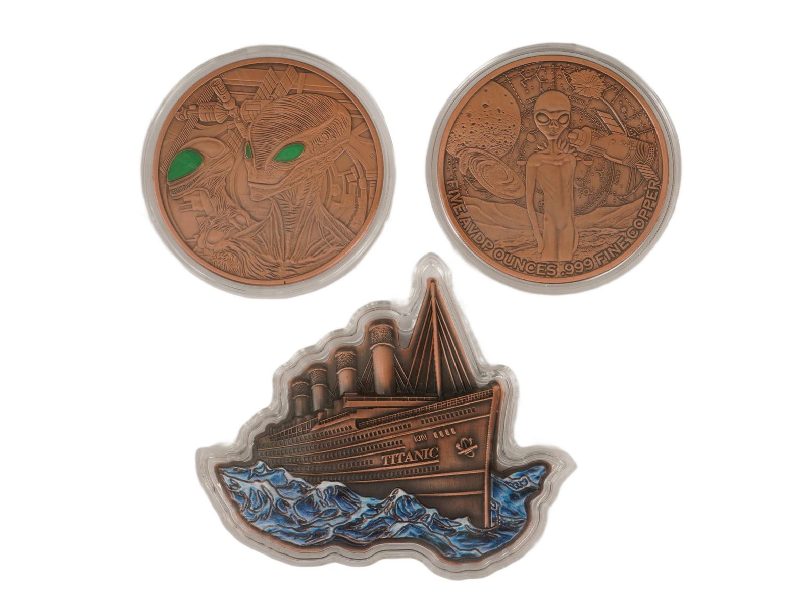 GROUP OF AMERICAN COMMEMORATIVE COPPER BULLION PIECES (1 of 6)