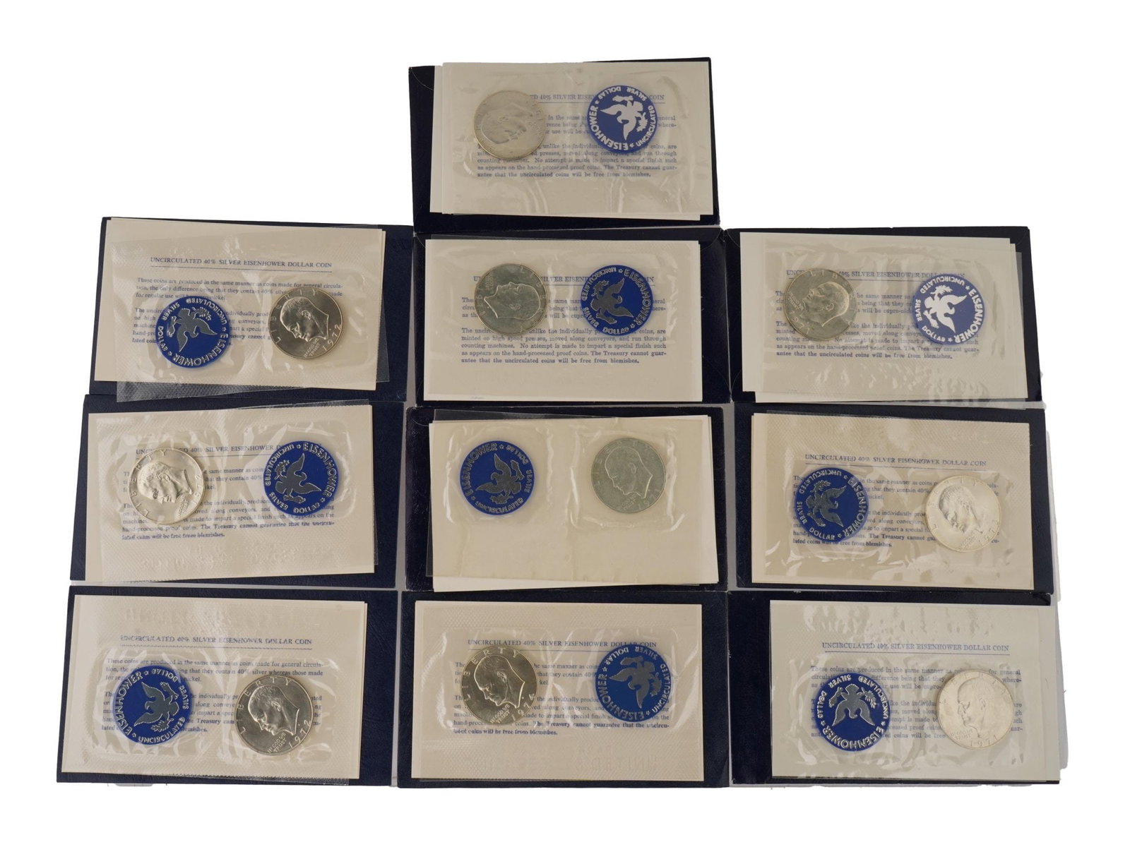 AMERICAN UNCIRCULATED SILVER EISENHOWER DOLLAR COINS (1 of 5)