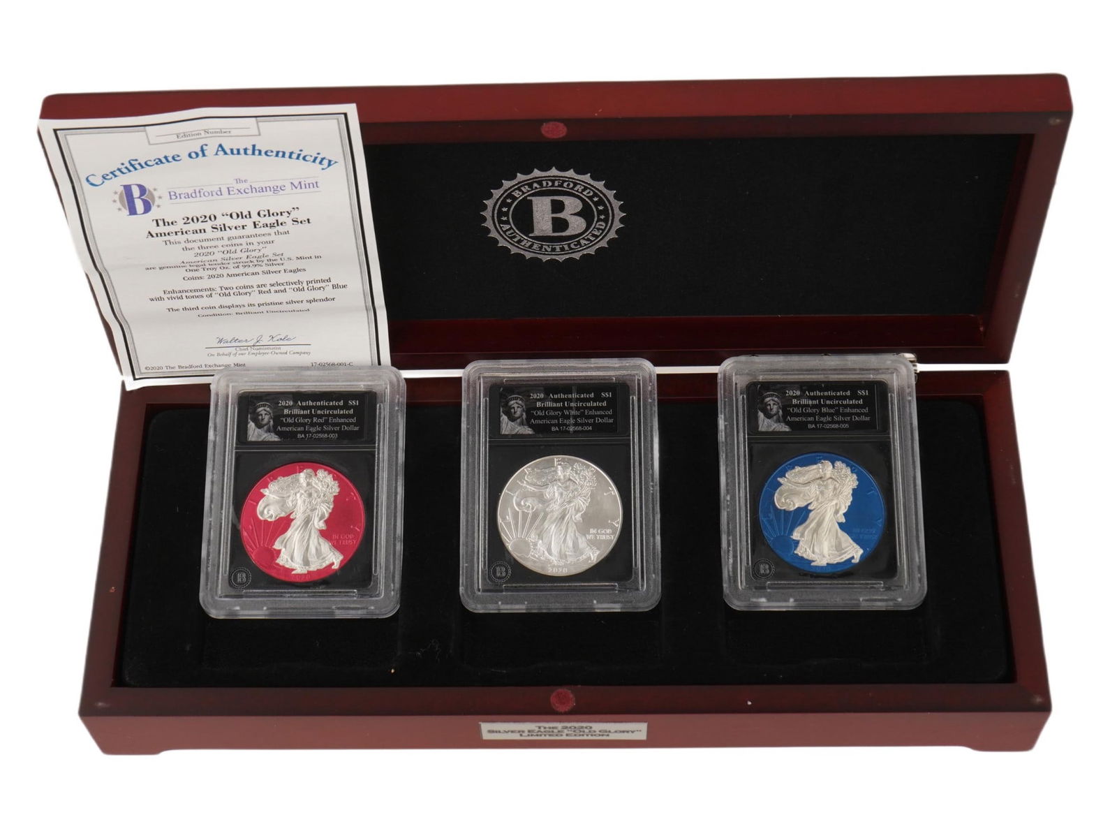 BRADFORD 2020 OLD GLORY AMERICAN EAGLE SILVER SET (1 of 5)