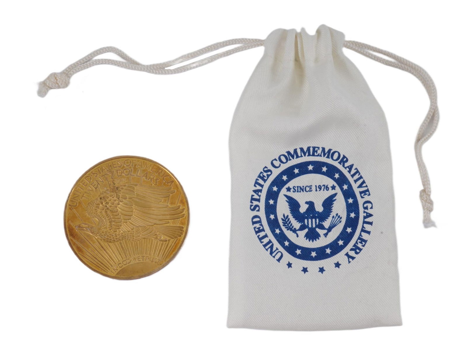 AMERICAN ST GAUDENS DOUBLE EAGLE STERLING SILVER COIN (1 of 3)