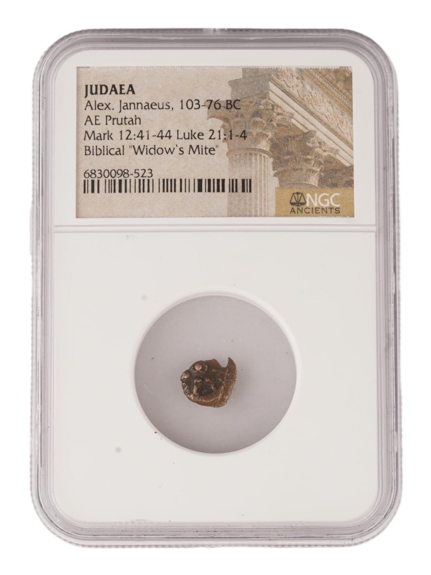 JUDAEA ALEX JANNAEUS BRONZE WIDOWS MITE GRADED COIN (1 of 7)