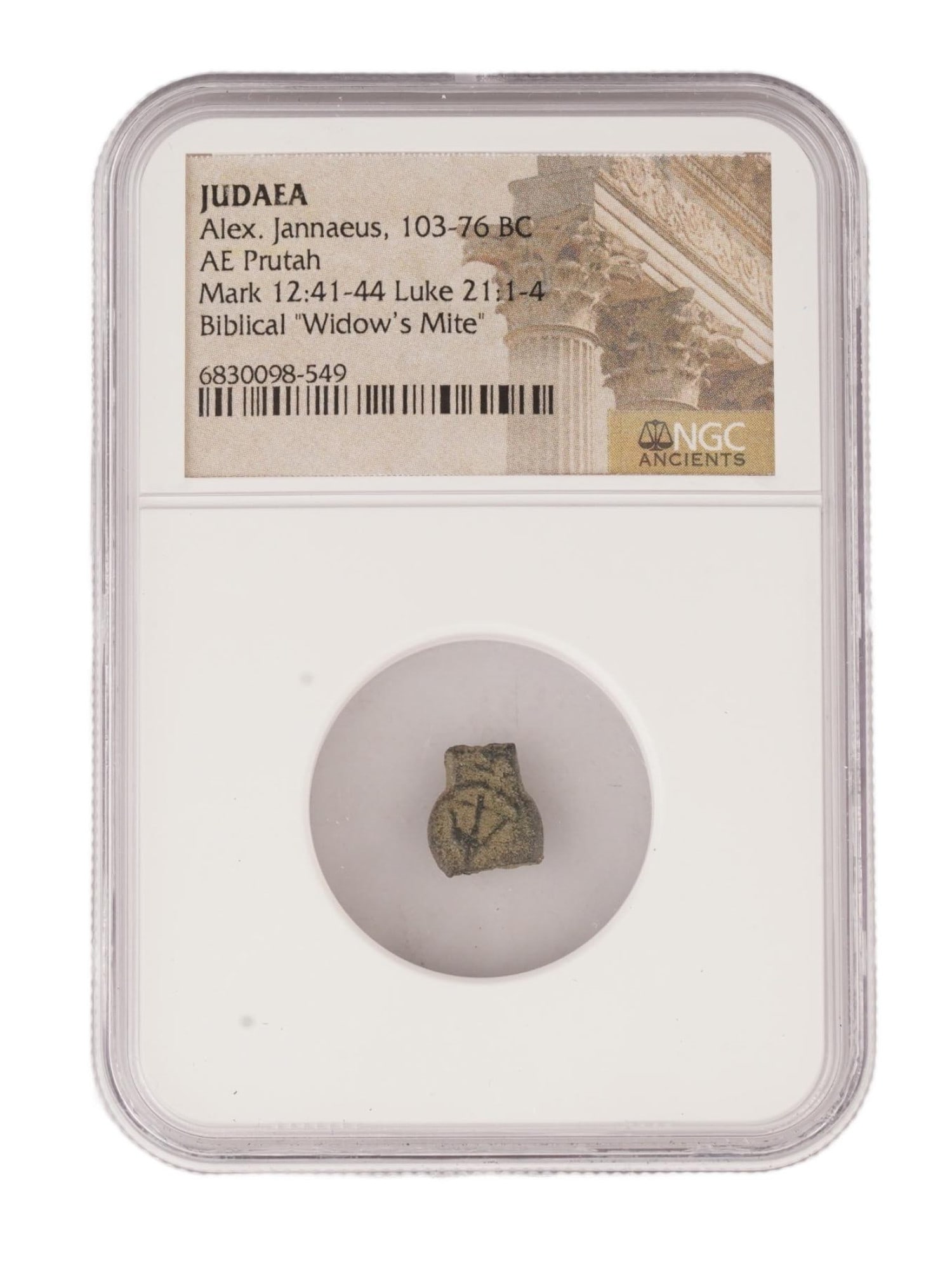 JUDAEA ALEX JANNAEUS BRONZE WIDOWS MITE GRADED COIN (1 of 6)
