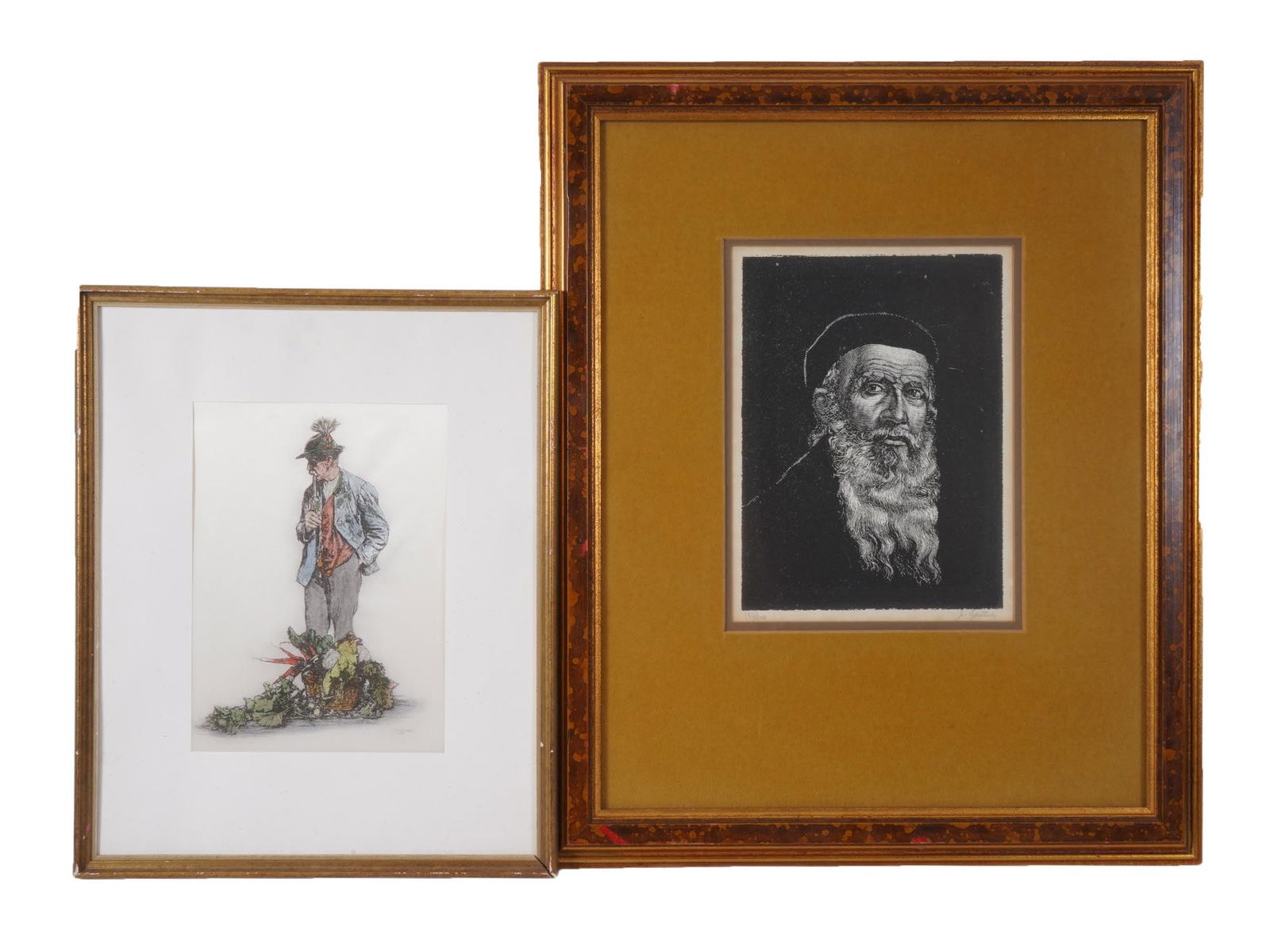 VINTAGE FIGURATIVE LITHOGRAPHIC ARTWORKS SIGNED FRAMED (1 of 7)