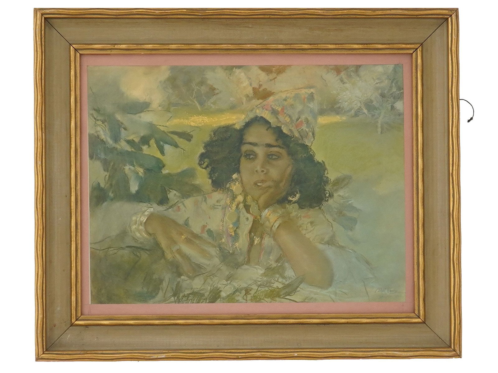 ABEL PANN ISRAELI FEMALE PORTRAIT COLOR LITHOGRAPH (1 of 5)