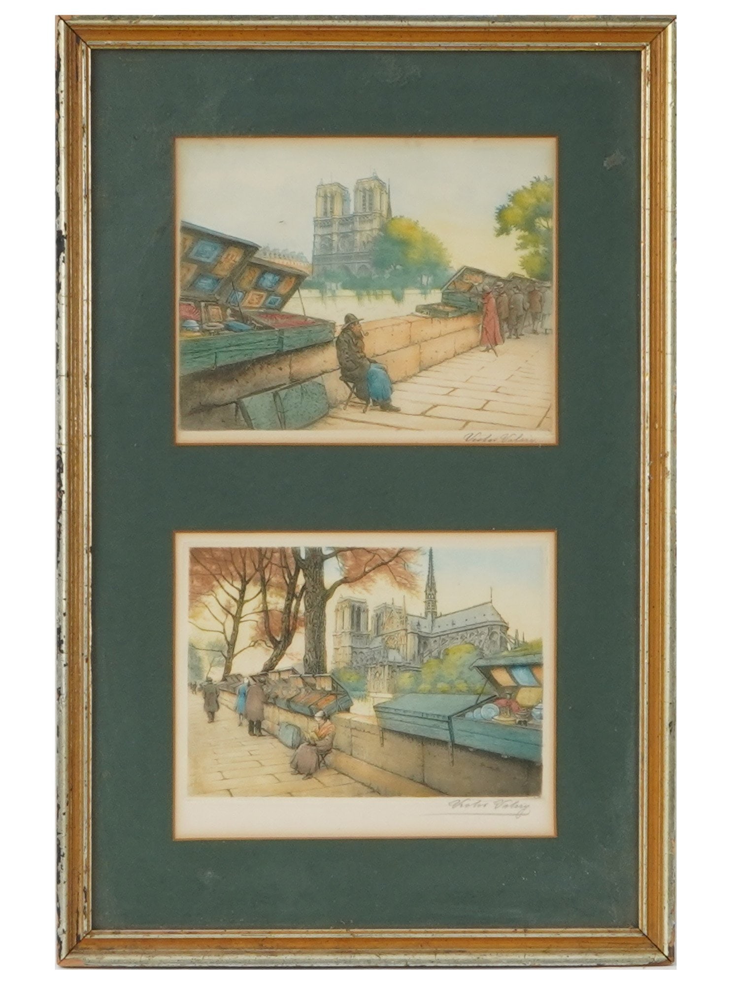 FRENCH PARIS STREET ETCHINGS BY VICTOR VALERY SIGNED (1 of 6)