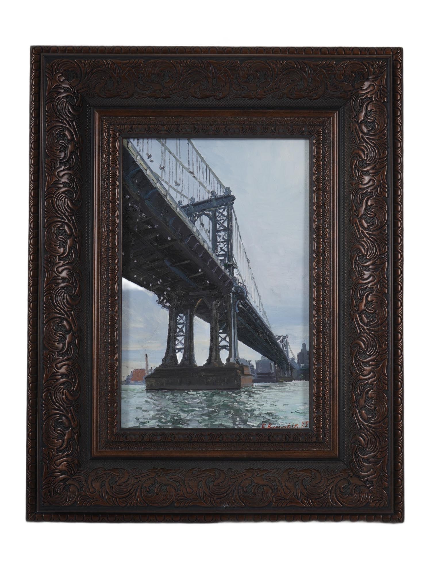 PAINTING MANHATTAN BRIDGE SIGNED F. KARYAKIN 2025 (1 of 5)