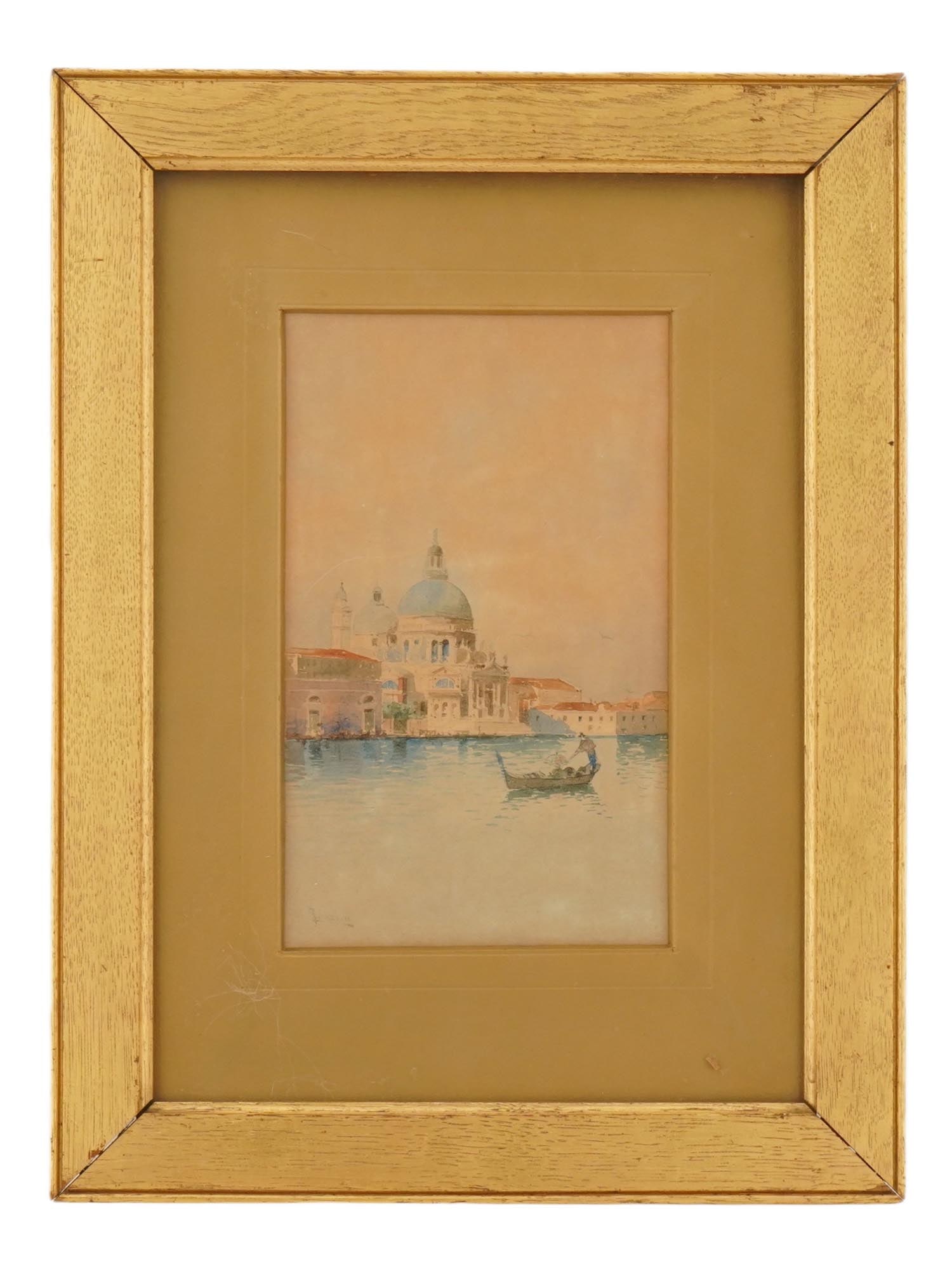 SIGNED A BIONDETTI ANTIQUE ITALIAN WATERCOLOR PAINTING (1 of 5)