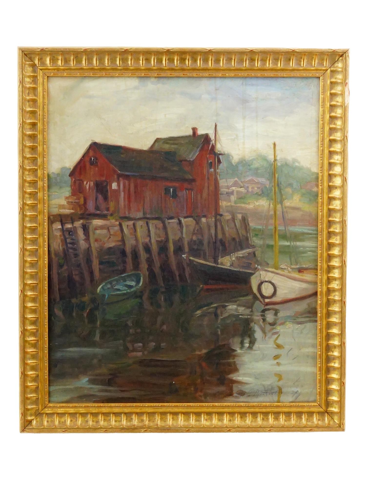 EUGENE M. DYCZKOWSKI AMERICAN PAINTING FISHING SHACK (1 of 5)