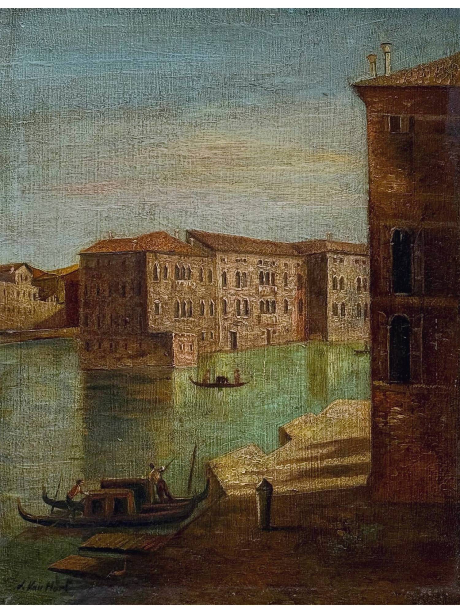 VENETIAN CITYSCAPE OIL PAINTING BY W VAN HORT (1 of 3)