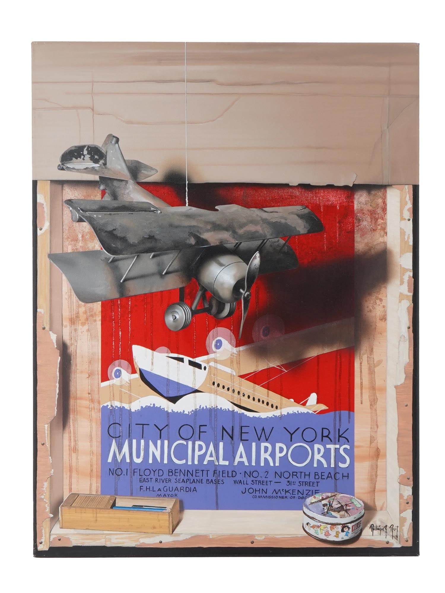 FRANCISCO RODRIGUEZ RUIZ OIL MIXED MEDIA PAINTING (1 of 7)