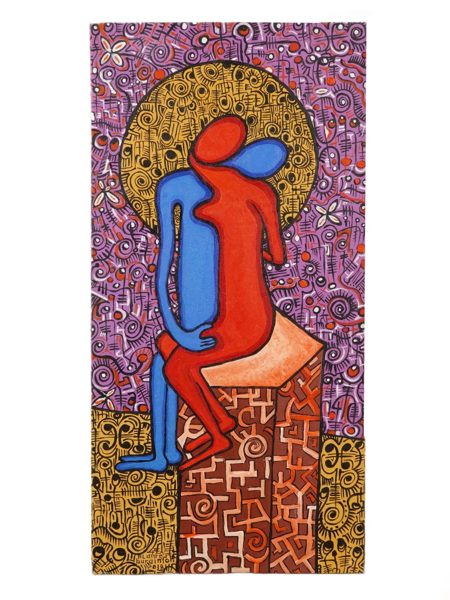 LANRE BURAIMOH NIGERIAN ACRYLIC PAINTING 2018 W COA (1 of 5)