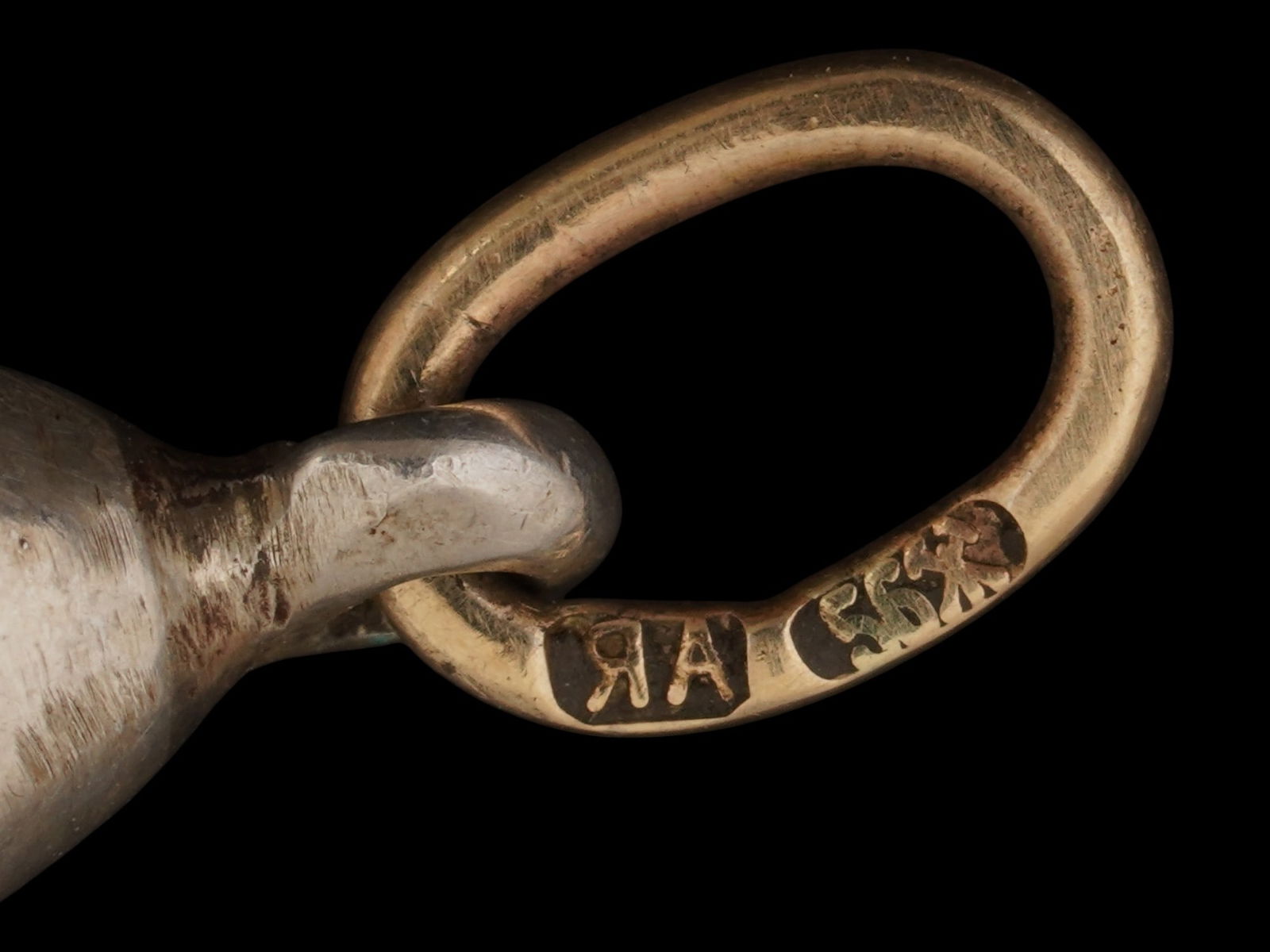 RUSSIAN 56 GOLD AND SILVER EASTER EGG PENDANT W RUBY - 4