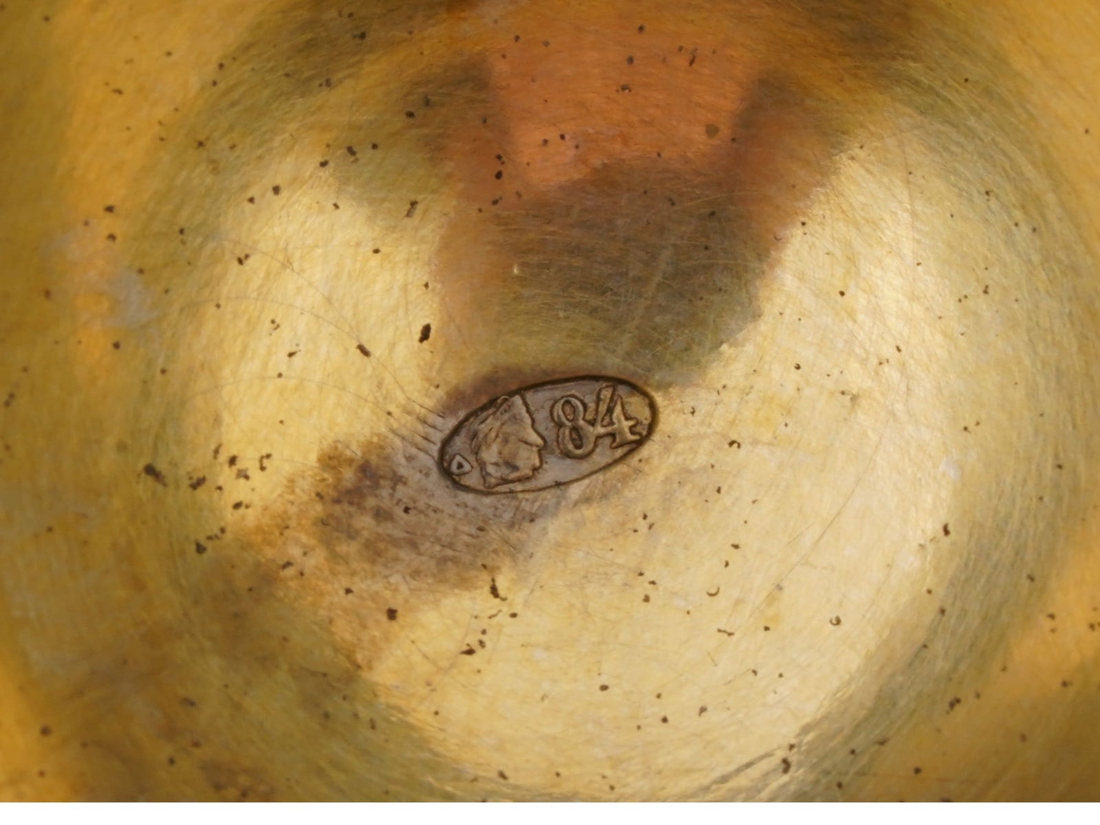 LARGE RUSSIAN SILVER ENAMEL EASTER EGG WITH A STAND - 9