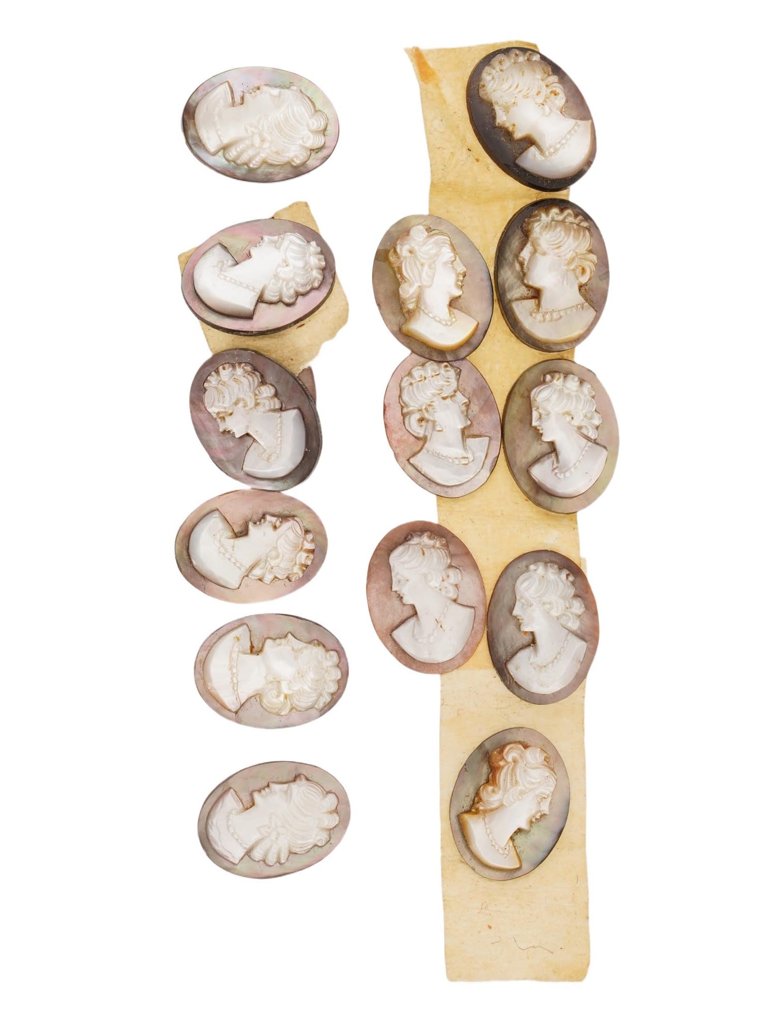 COLLECTION OF ANTIQUE PORTRAIT CARVED SHELL CAMEOS (1 of 4)