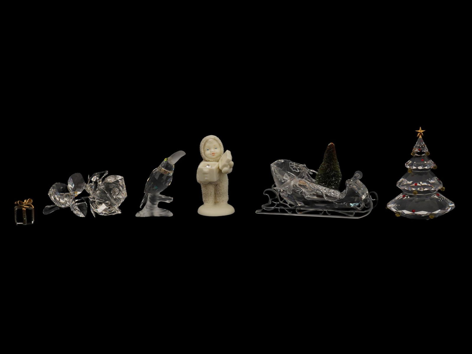 5 SWAROVSKI CRYSTALS AND 1 DEPARTMENT 56 SNOWBABIES (1 of 11)