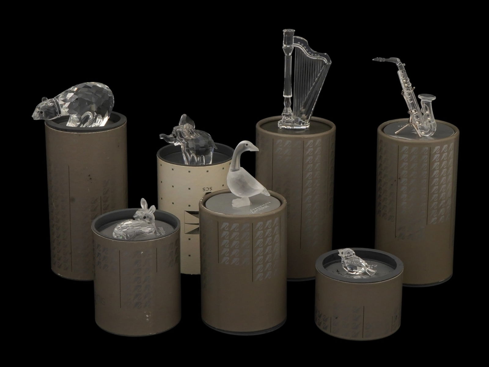 LOT OF SEVEN SWAROVSKI SILVER CRYSTAL FIGURINES (1 of 11)