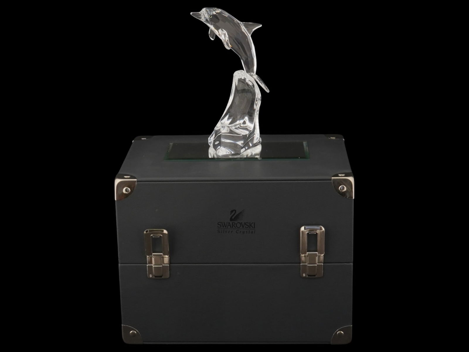 LARGE VINTAGE SWAROVSKI MAXI DOLPHIN FIGURINE (1 of 9)