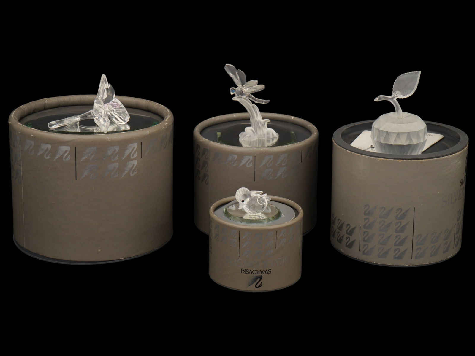 GROUP OF FOUR SWAROVSKI CRYSTAL FIGURINES IOB (1 of 10)