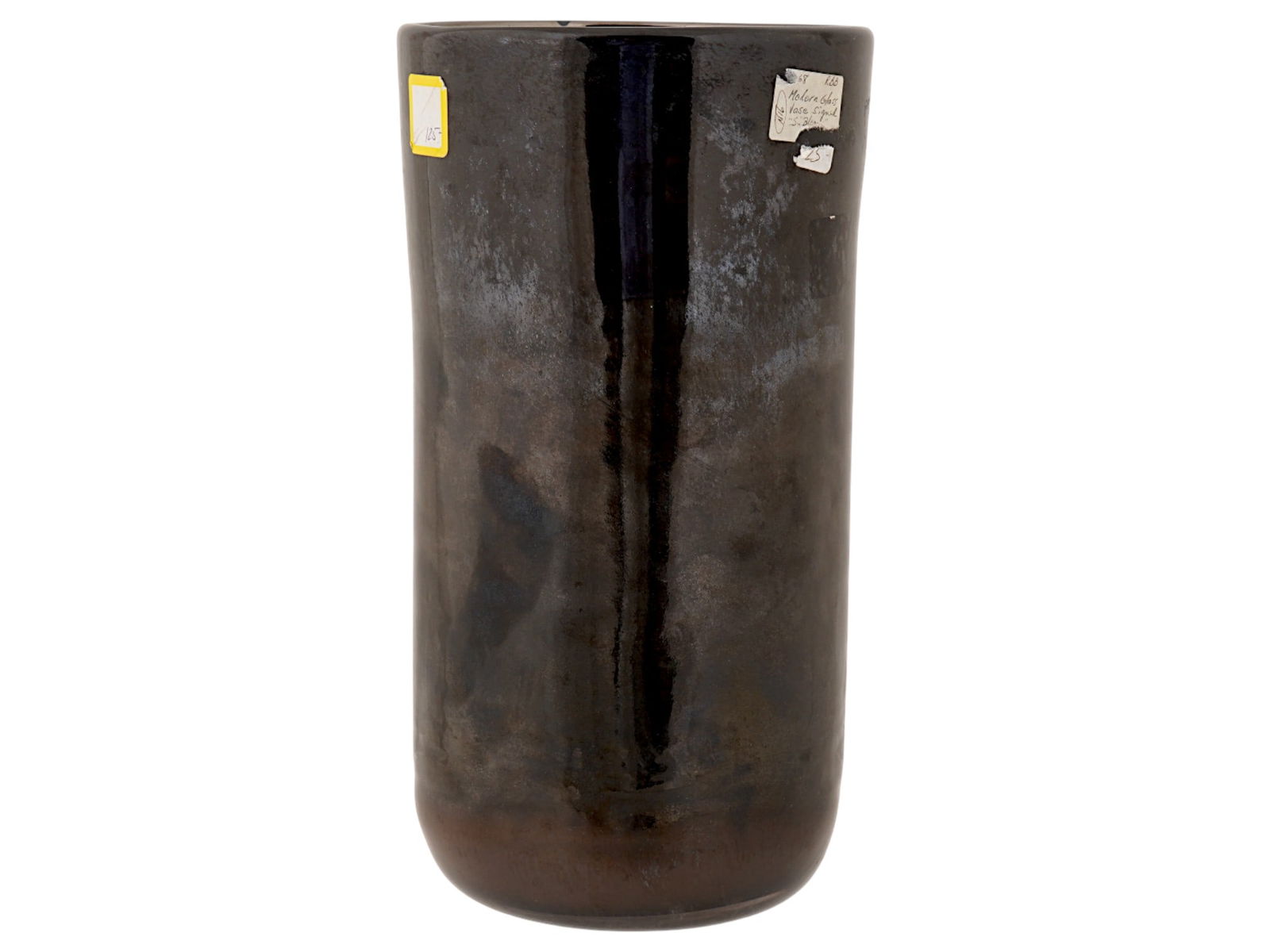 SIGNED BLOOM VINTAGE CYLINDRICAL GLASS VASE (1 of 8)