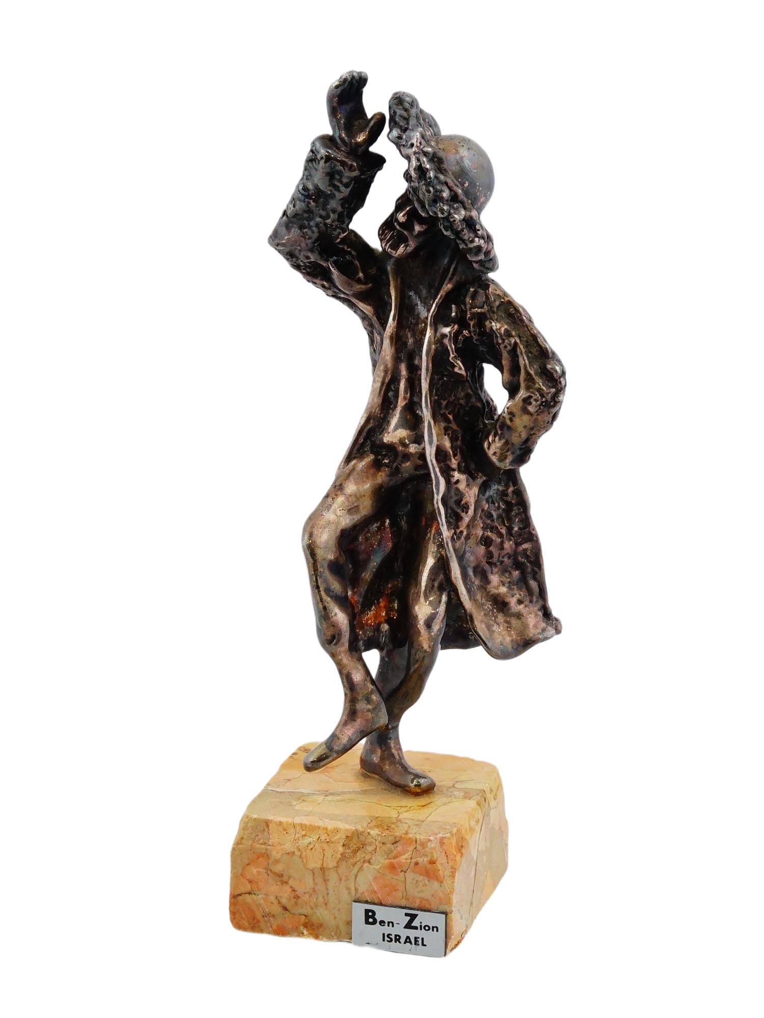 ISRAELI JUDAICA RABBI SILVER SCULPTURE BY BEN ZION (1 of 10)