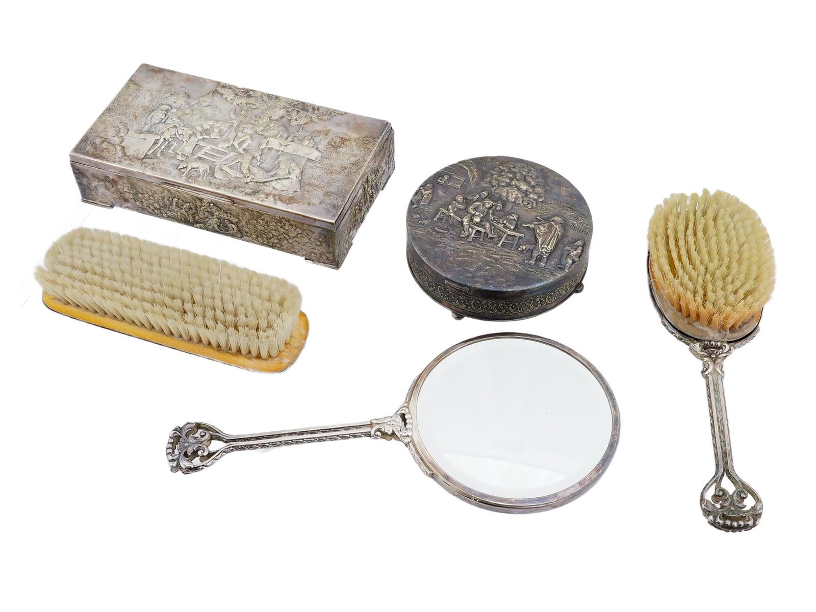 ANTIQUE EUROPEAN DANISH SILVER PLATED ITEMS (1 of 20)