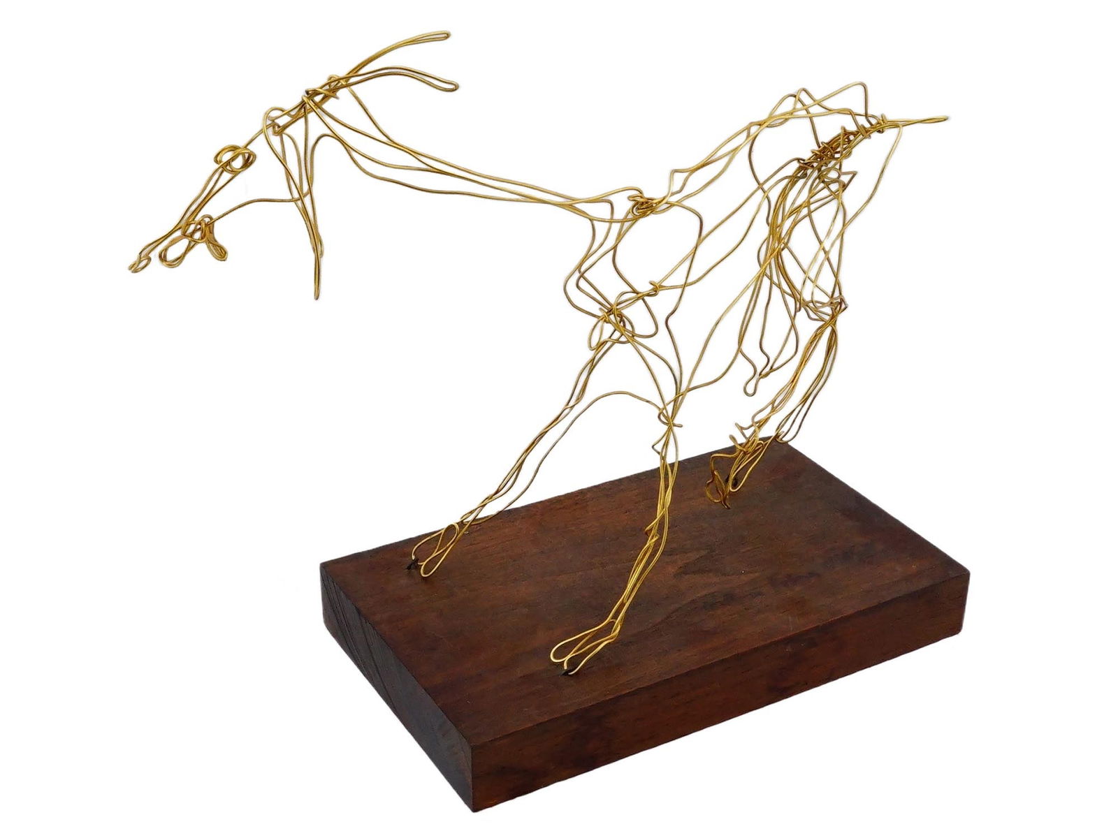 VINTAGE MID 20TH C MODERNIST WIRE GOAT SCULPTURE (1 of 10)
