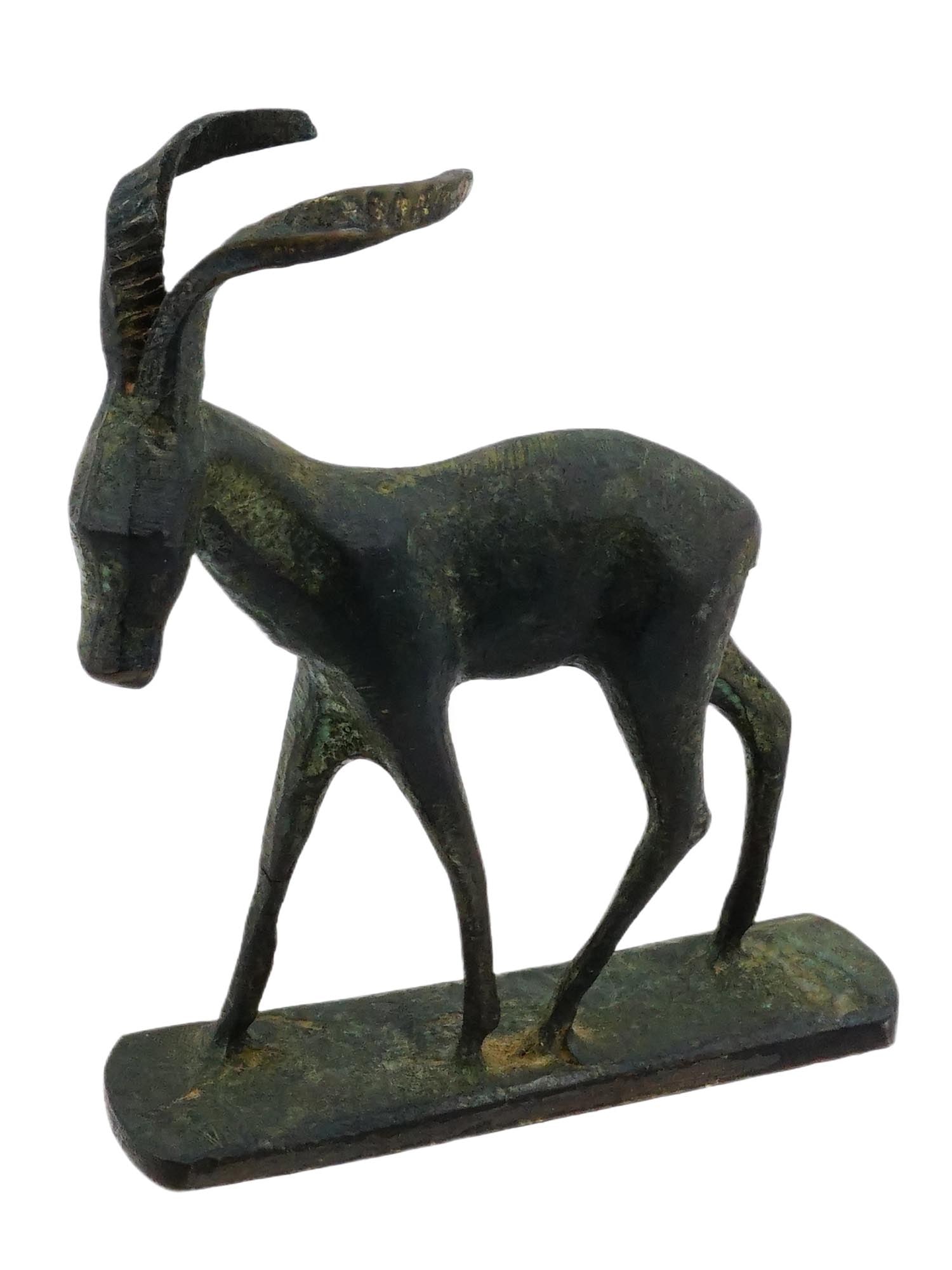 PATINATED BRONZE SCULPTURE OF GAZELLE (1 of 6)