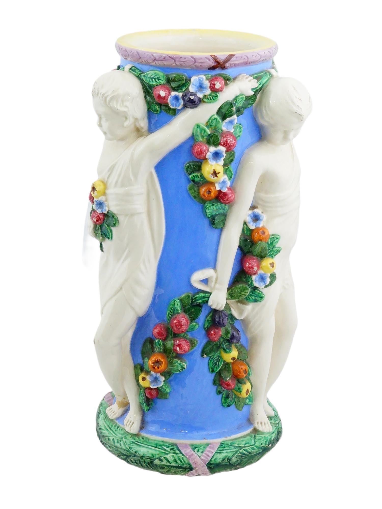 VINTAGE LARGE MAJOLICA STYLE CERAMIC VASE FOR UMBRELLAS (1 of 15)