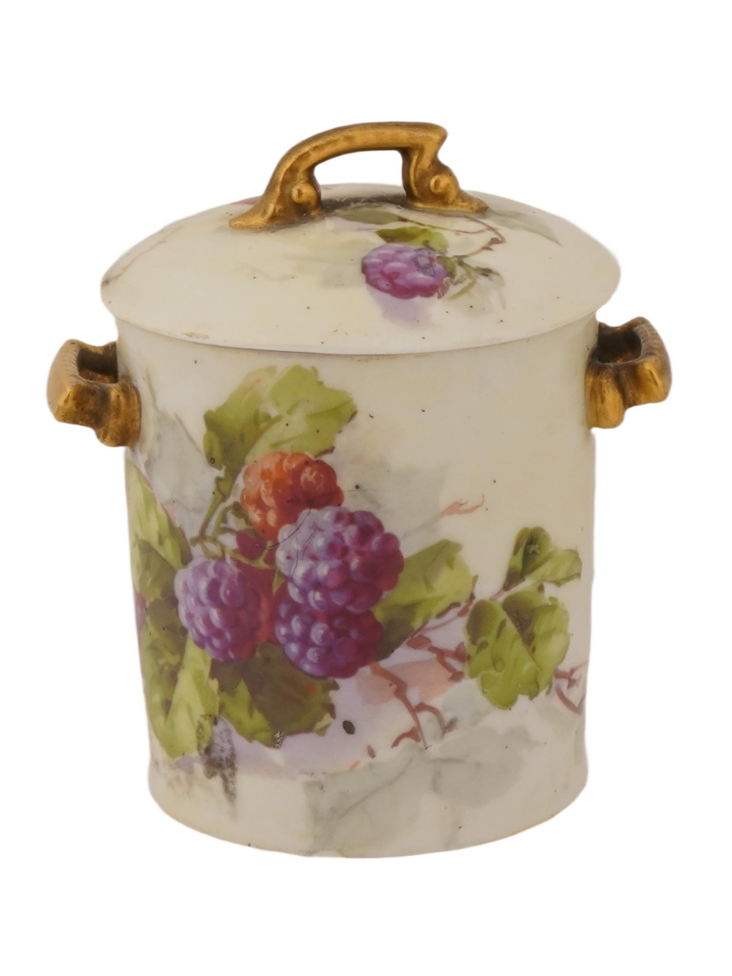 ANTIQUE FRENCH LIMOGES PORCELAIN JAR WITH LID (1 of 8)