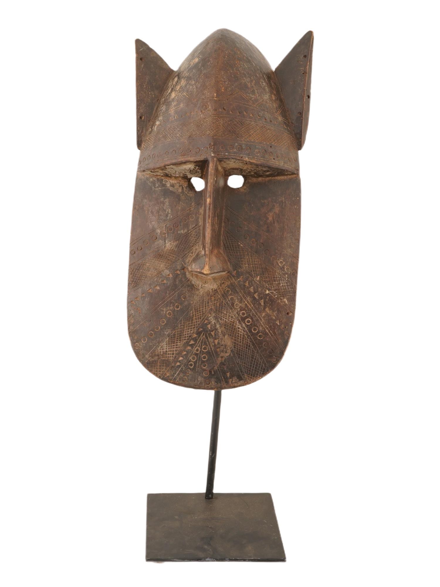 WEST AFRICAN BAMANA CARVED WOOD RABBIT MASK FROM MALI (1 of 5)