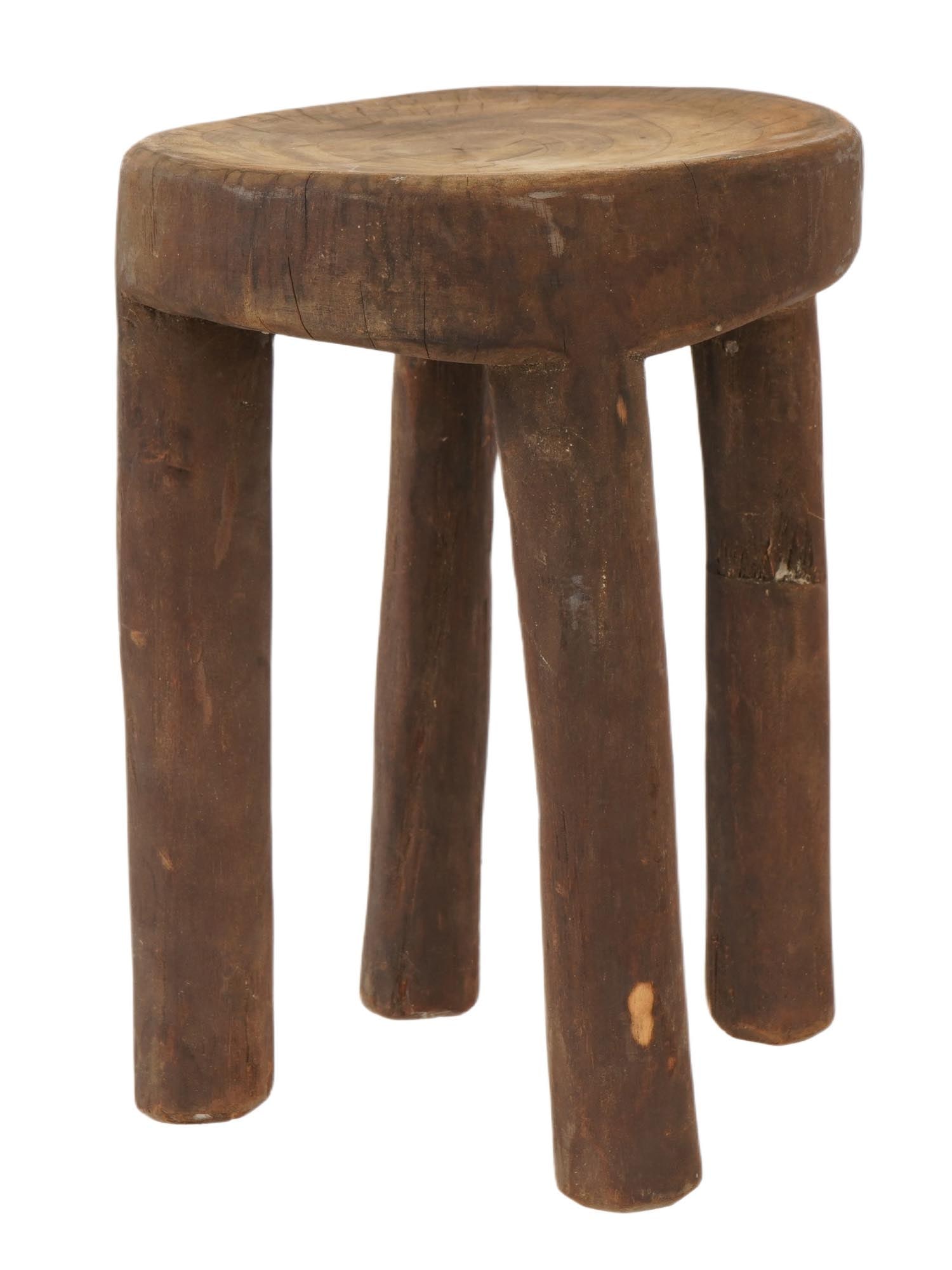 AFRICAN WOOD SENUFO MILKING STOOL FROM IVORY COAST (1 of 6)