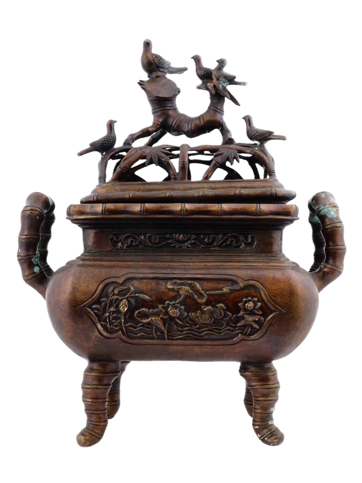 LARGE ANTIQUE JAPANESE INCENSE BURNER (1 of 12)
