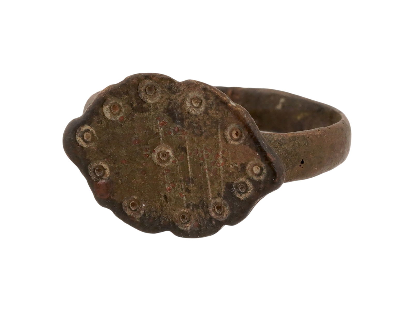 100 TO 300 AD ANCIENT ROMAN EYE AGAINST EVIL BRONZE RING (1 of 6)