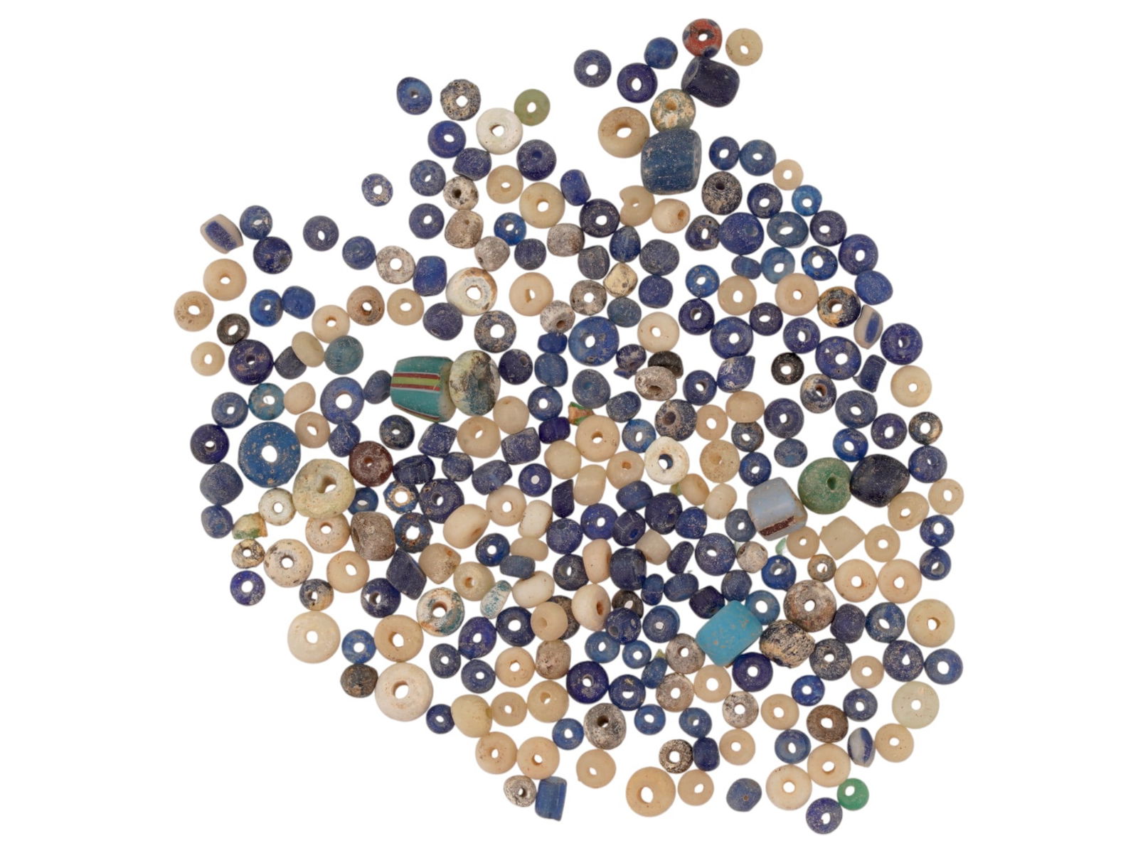 ANCIENT ROMAN GLASS BEADS OF VARIOUS COLORS AND FORMS (1 of 3)
