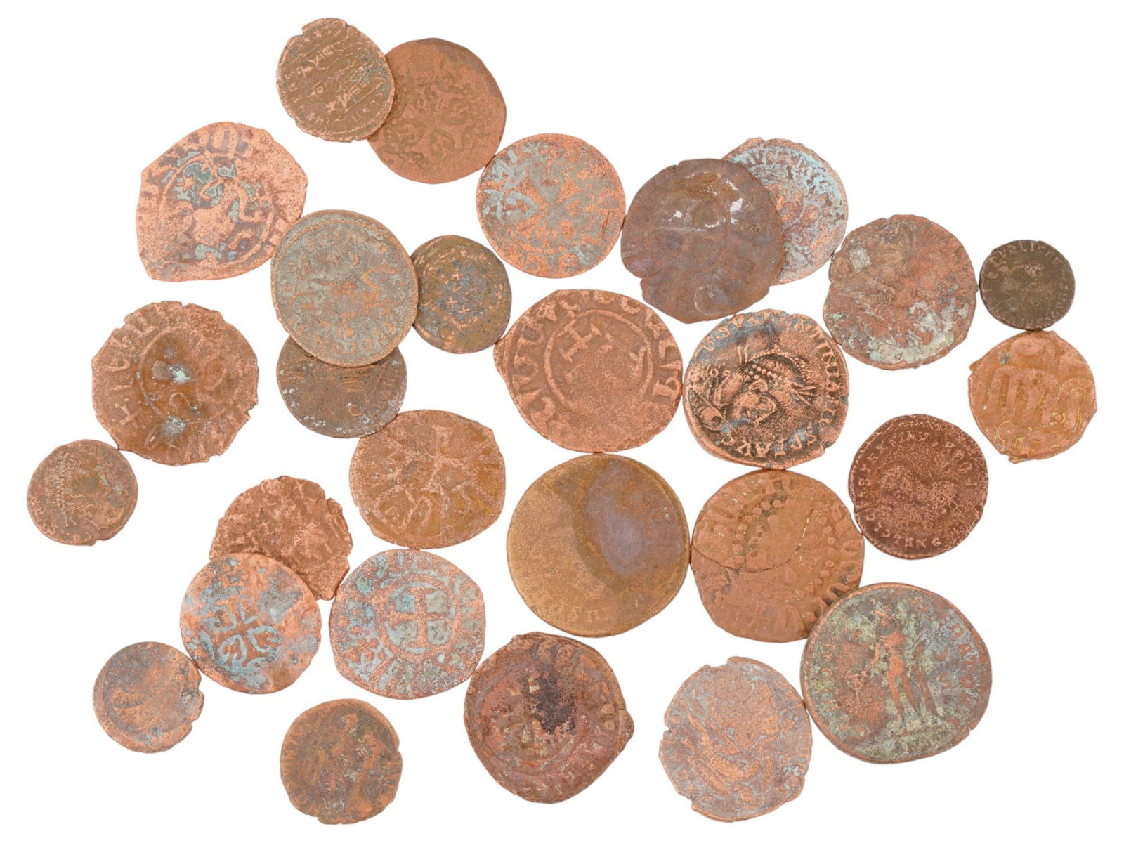 LOT OF ANCIENT ROMAN AND LATER COINS 100 TO 1000 AD (1 of 6)