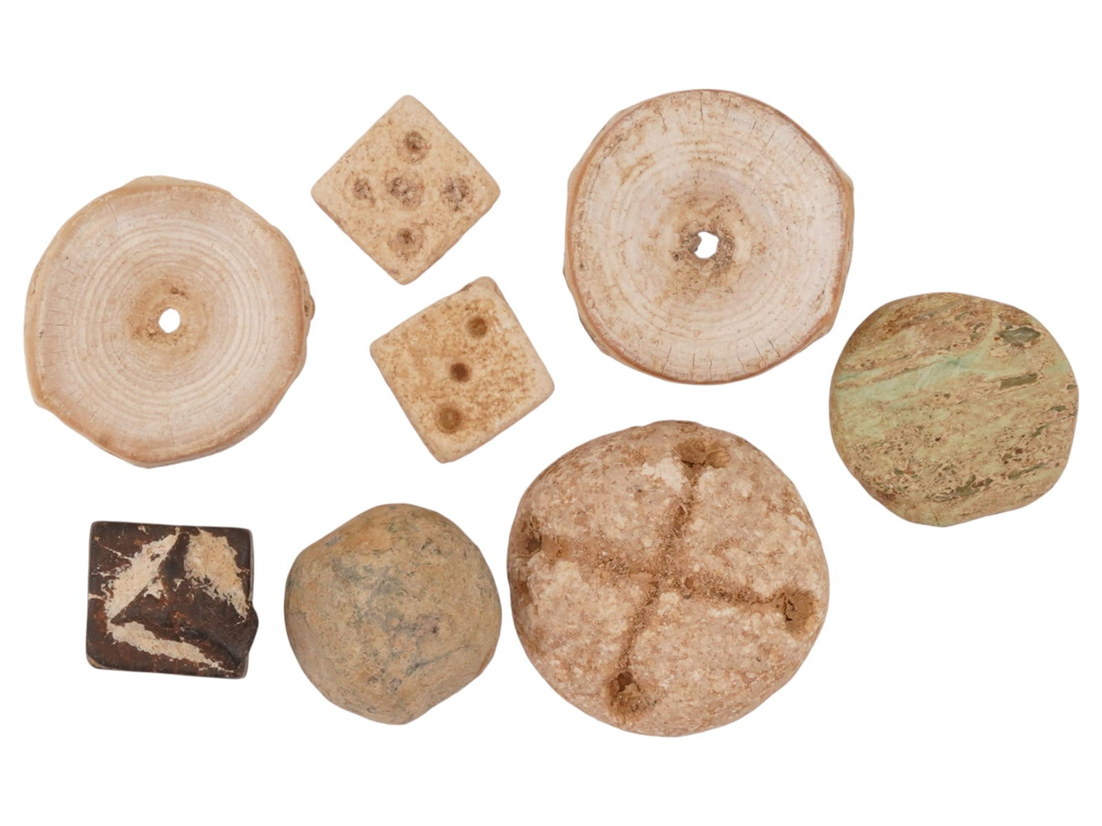 LOT ANCIENT ROMAN STONE GAMING PIECES 100 TO 300 AD (1 of 6)