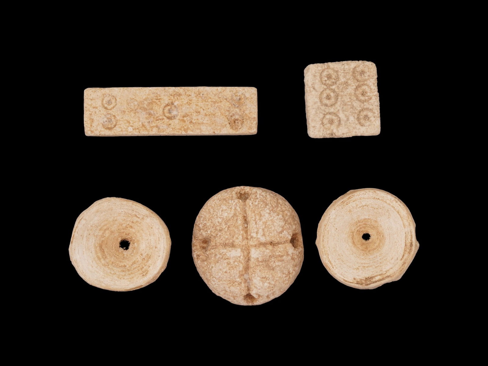 LOT ANCIENT ROMAN STONE GAMING PIECES 100 TO 300 AD (1 of 7)