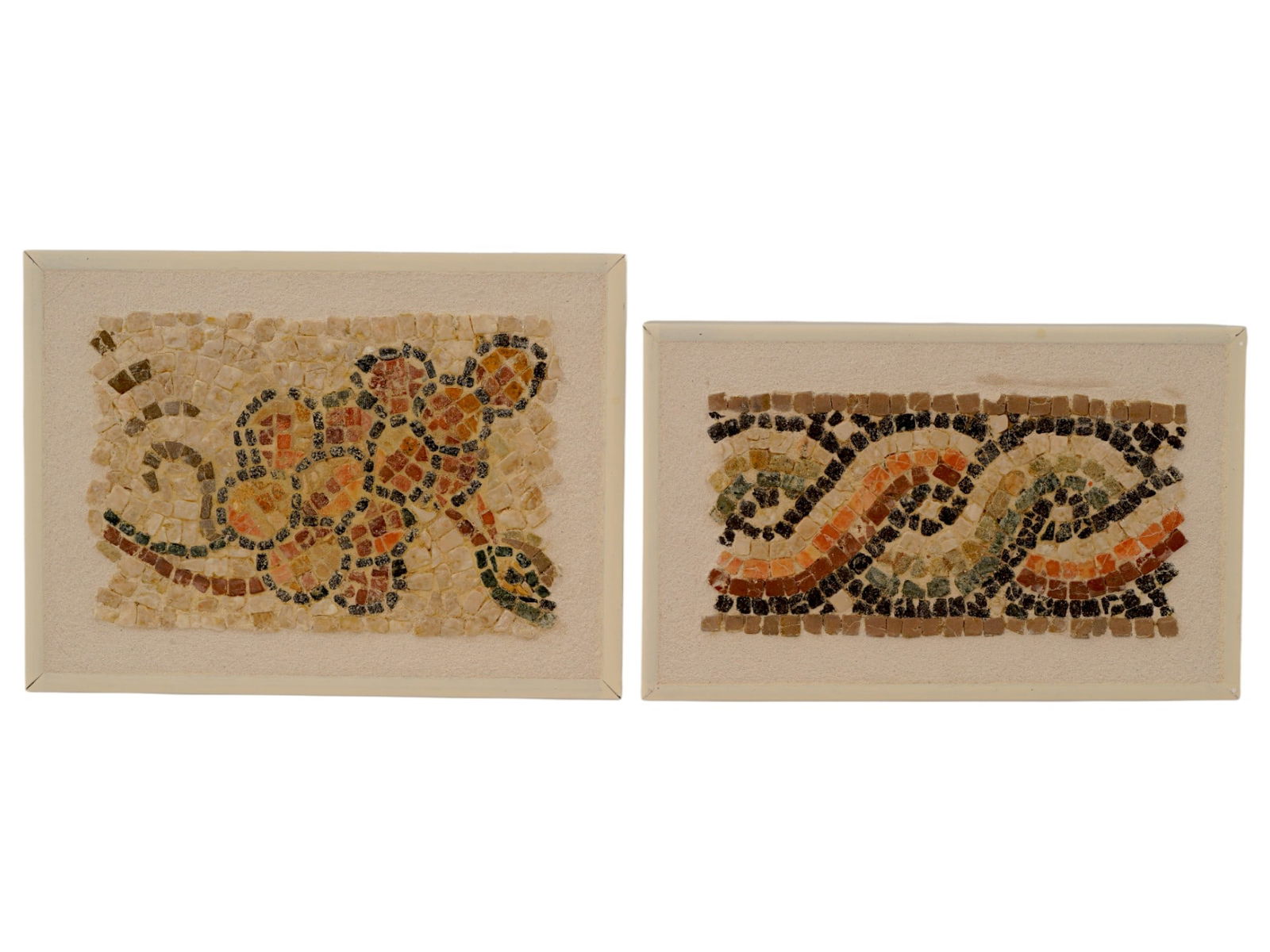 LOT OF TWO ANCIENT ROMAN MOSAICS 100 TO 300 AD (1 of 4)