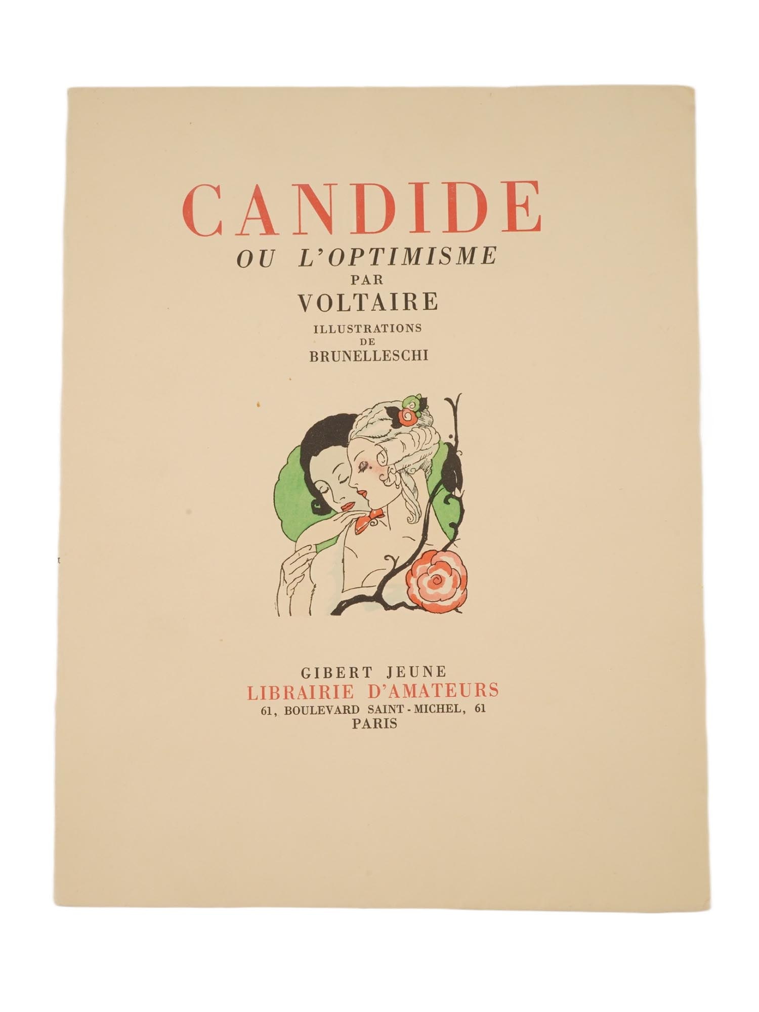 VINTAGE FRENCH BOOK CANDIDE OU LOPTIMISME BY VOLTAIRE (1 of 6)