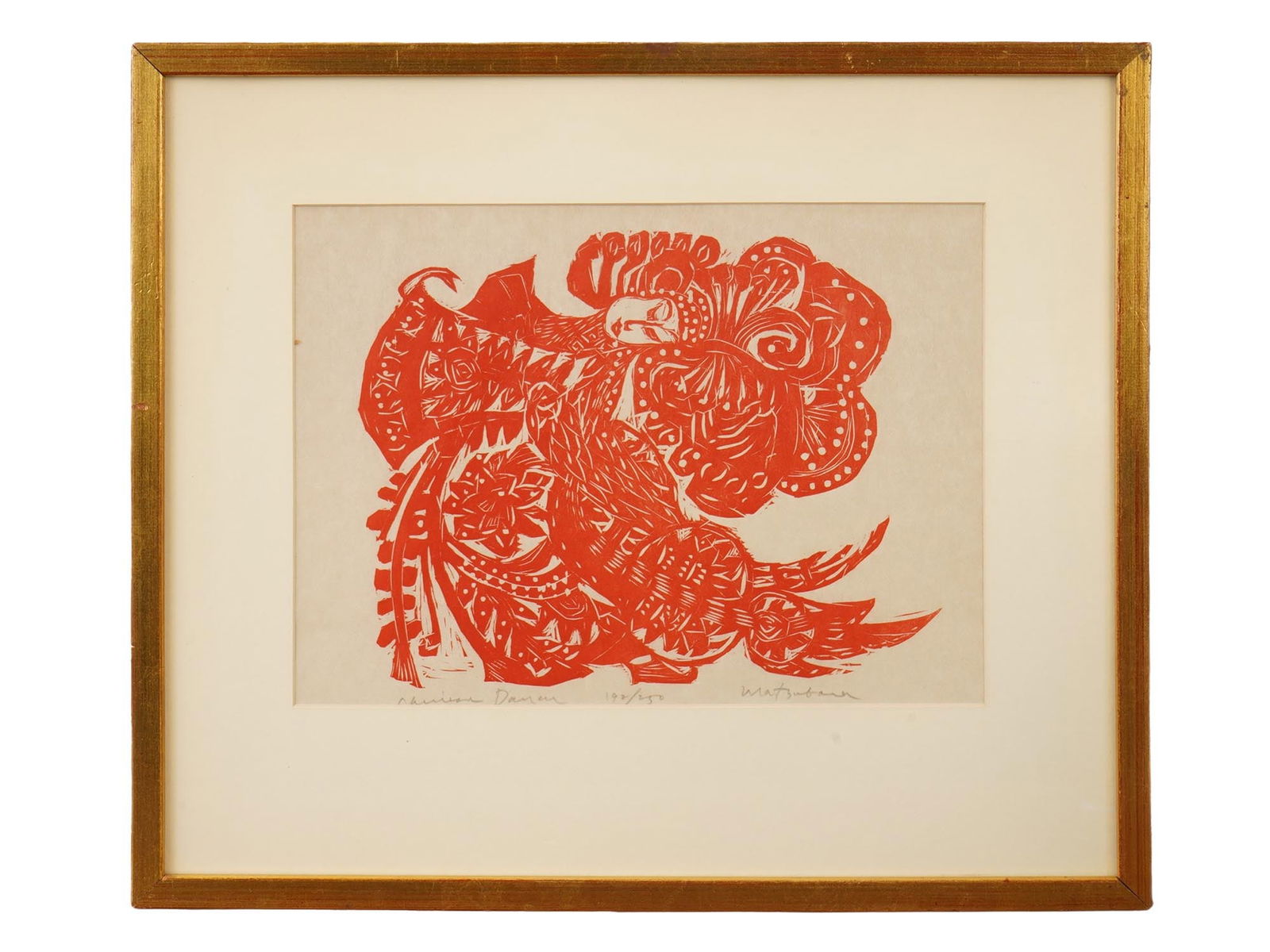 LTD JAPANESE WOODCUT PRINT BY MATSUBARA NAOKO SIGNED (1 of 4)