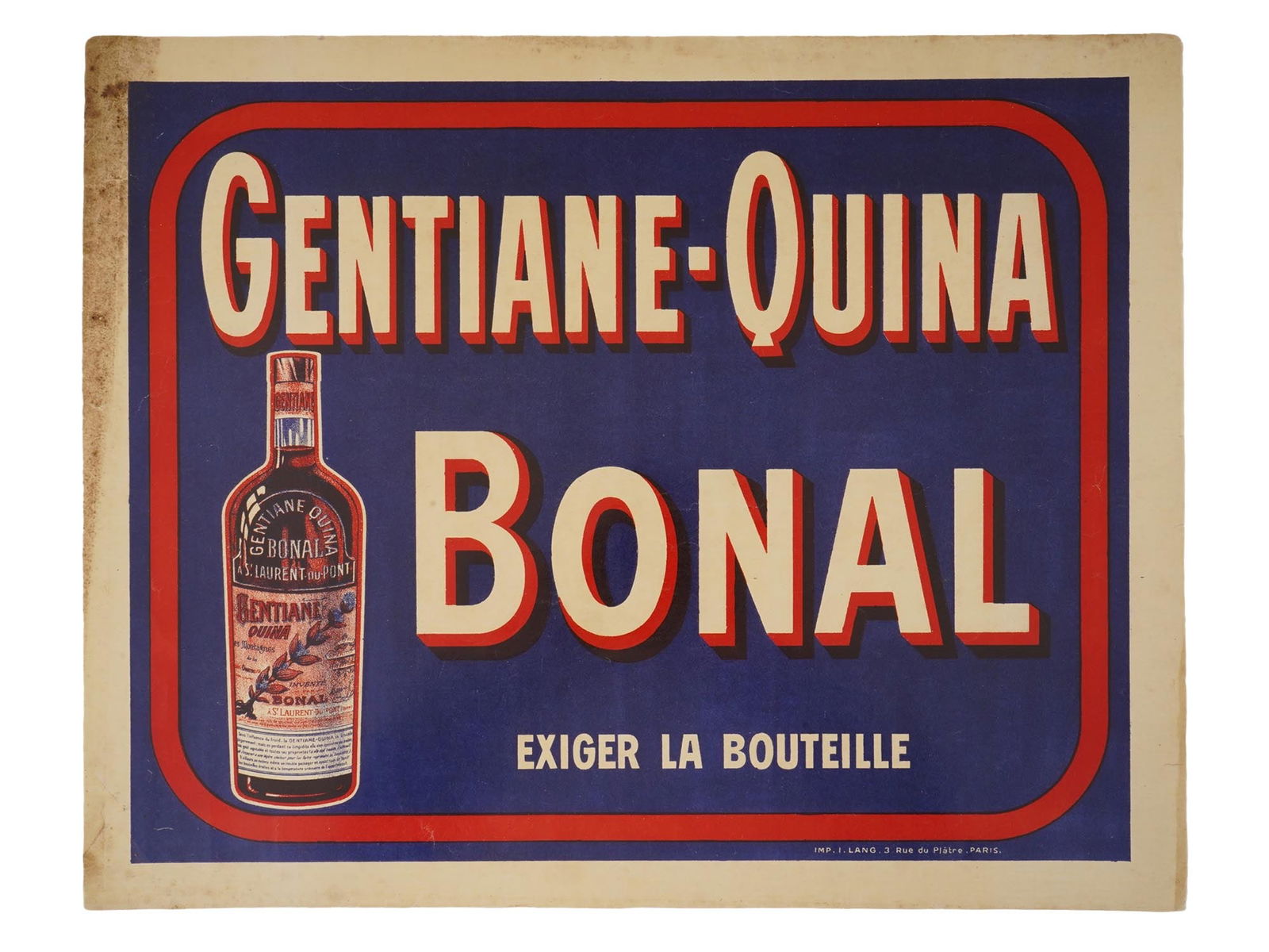 ANTIQUE FRENCH PARIS ADVERTISING POSTER (1 of 4)