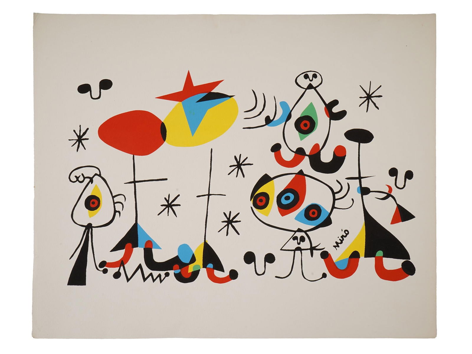 CATALAN COLOR LITHOGRAPH SIGNED JOAN MIRO (1 of 4)