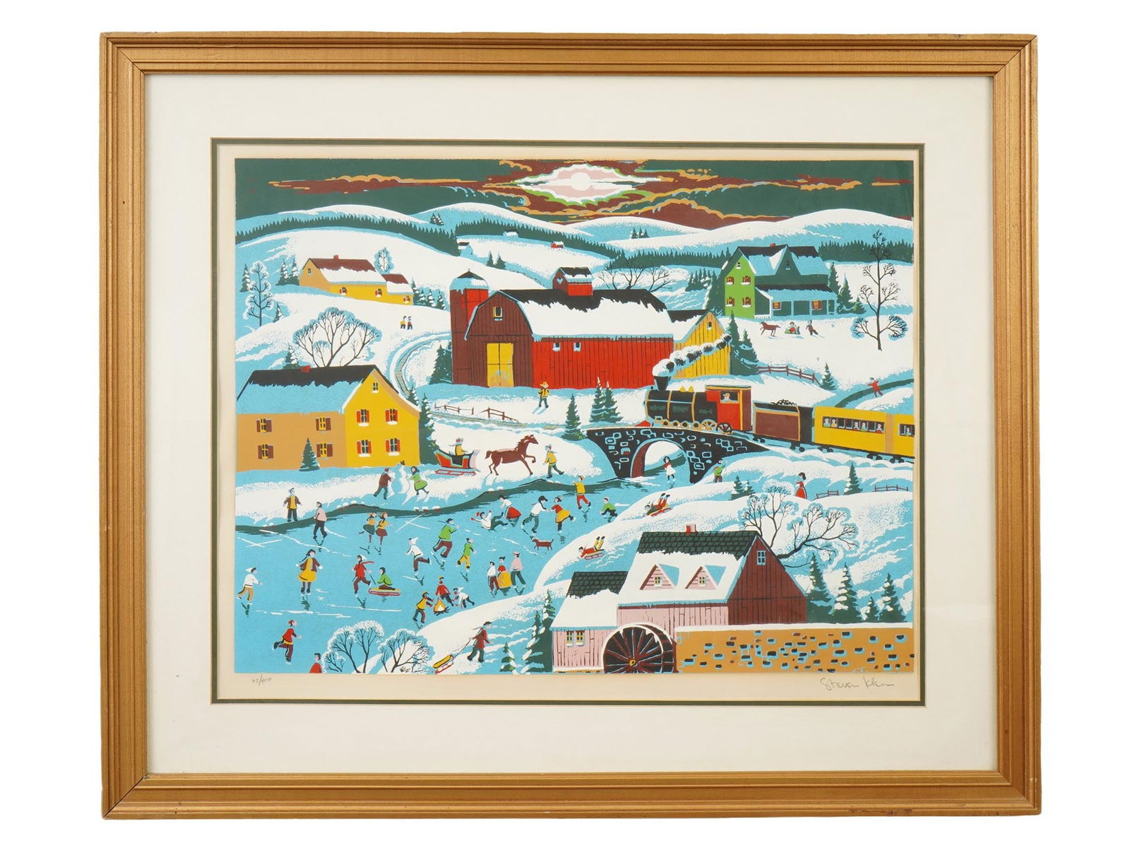 LITHOGRAPH A WARM WINTER DAY SIGNED STEVEN KLEIN (1 of 4)